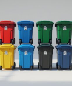 660 liter yellow wheelie bin