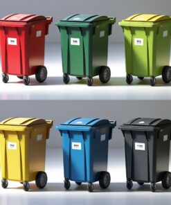 660 liter violet wheelie bin