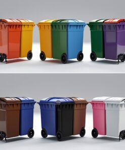 550 liter yellow wheelie bin