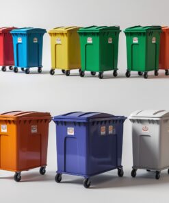 120 liter white wheelie bin