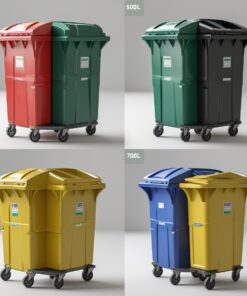 660 liter pink wheelie bin