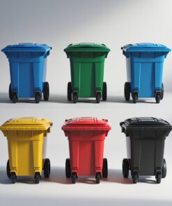 240 liter indigo wheelie bin