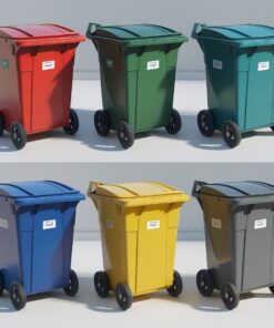 240 liter yellow wheelie bin