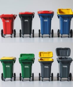 240 liter brown wheelie bin