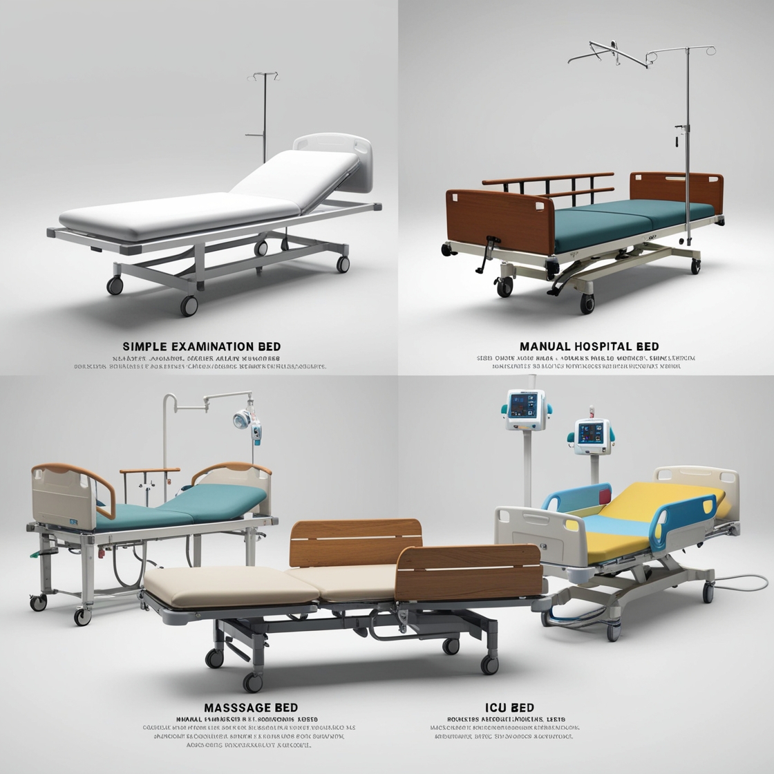 Hospital medical exam beds