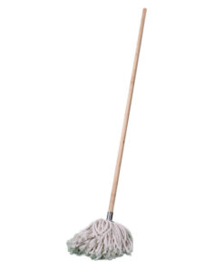 Mop - Complete - W2 Head with Metal Socket - Wooden Handle - 265g - Pack of 5 - F18659