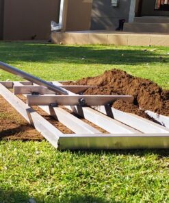 Lawn Leveller Rake - Aluminium - 98 x 45 x 186cm - L001