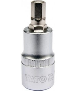 Hex Bit Socket - Chrome Vanadium - 1/2" Connector - Standard Length - HEX 8 x 50mm - YT-04384