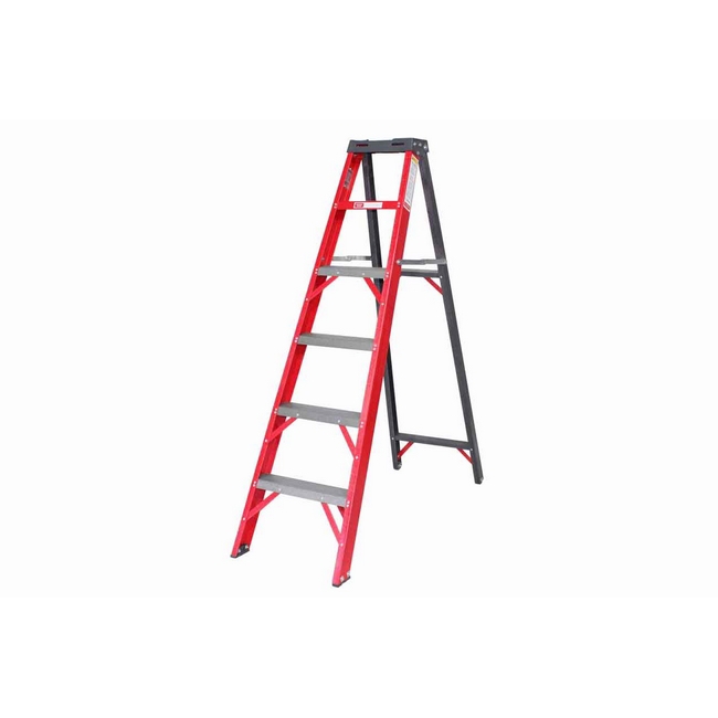 All Fibreglass Single Sided Ladder - Industrial A-Frame - 6 Steps - 1.8m - FGS6-ALL