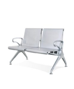 Airport Bench - Indoor Waiting Room Seat - Mild Steel - Heavy Duty - Two Seater - Flat Pack - 127 x 67 x 82 cm - PD02