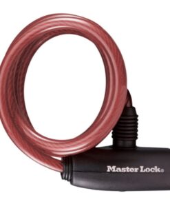 Cable Lock - Bicycle - Keyed - 1800mm - MA300019-red