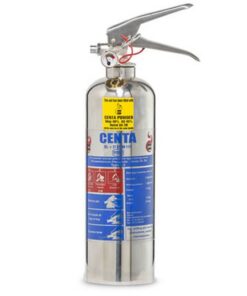 Fire Extinguisher - Full - Stainless Steel - A, B and C Class Fires - 1kg