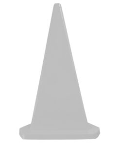 Safety Cone - Triangular - Hard Plastic - Parking Bollard - 100cm - White - MBOL1MW