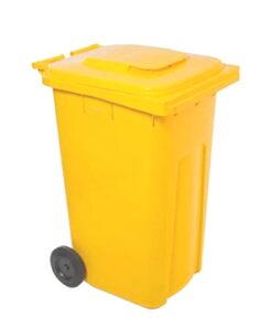 Wheelie Bin - SABS Approved - 240L - Yellow - Pack of 12 - Wheelie Bin 240L-yellow