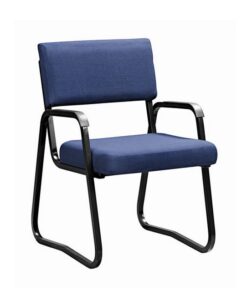 Office Chair - Economy - Arm - Skid Base - 88 x 60 x 60 cm - SE015-blue