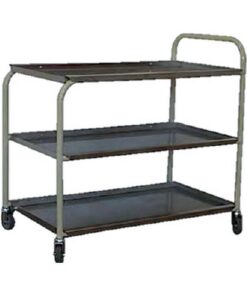 Tea Trolley - 3 Shelves - 95 x 91 x 57 cm - 3TT001-black