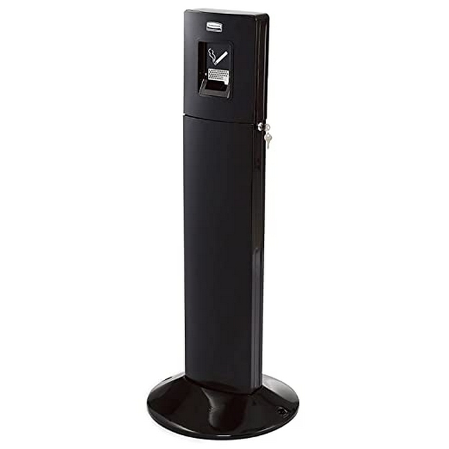Rubbermaid Smokers Station -Metropolitan - 43 x 43 x 107cm - Black - FGR93400BK