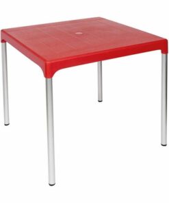 Plastic Square Table - Chelsea - 4 Seater - Colour Options