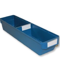 Shelf Bin - Loose Parts Warehouse Storage Container - Plastic - Bins, Dividers and Labels - Small - 500mm - Blue - Pack of 40