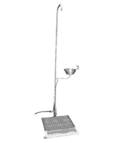 Single Column Safety Shower - Foot Operated - 70 x 30 x 230 cm