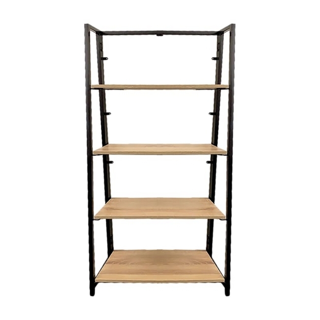 Shelving - 4 Tier - Wood and Steel - 65 x 32 x 133 cm - HH300107