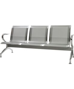 Airport Bench - Public Seating - Heavy Duty Standard Steel - Indoor Use - Flat Packed - Three Seater - 180 x 67 x 79 cm