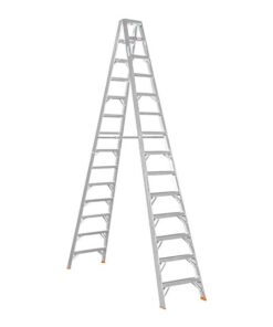 Aluminium Step Ladder - Double Sided - Heavy Duty Industrial - 14-Step - 4.20m