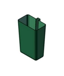 Refuse Bin - Pole Bin - Rectangular - Fixed - 50L - 39 x 22 x 59 cm - Green
