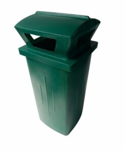 Litter Bin with Lid - Pavement - Plastic - 89L - 39 x 34 x 67 cm