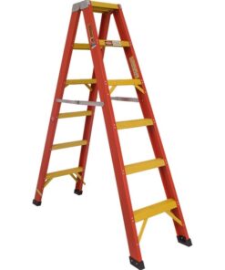 Fibreglass Double Sided Step Ladder - Industrial - Heavy Duty - 16 Step - 4.8m