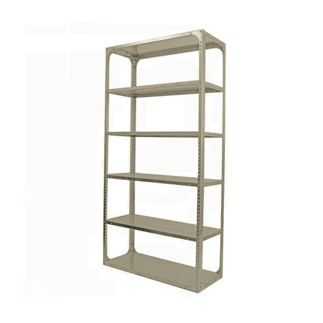 Bolted Shelving Steel Bay 6 Shelves - Uni-Angle - Six Shelf Kit - Painted - 335.3 x 91.4 x 76.2 cm