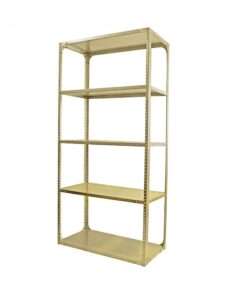 Bolted Shelving Steel Bay 5 Shelves - Uni-Angle - Five Shelf Kit - Painted - 304.8 x 91.4 x 76.2 cm