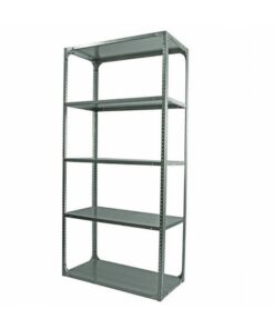 Bolted Shelving Steel Bay 5 Shelves - Uni-Angle - Five Shelf Kit - Galvanised - 335.3 x 91.4 x 30.5 cm
