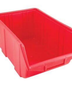 Senator Stack & Hang Plastic Bin - Small Parts Storage - SEN3A - with Label Holder - 35 x 22 x 16.5 cm - Red