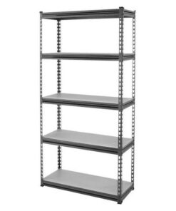 Matlock Standard Duty Shelving - Steel - 5 Shelves - Grey - 318kg Capacity - 46 x 91.5 x 183 cm