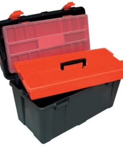 Kennedy Plastic Tool Box - Impact Resistant - Includes Organiser - Red & Black - 48 x 24 x 26 cm