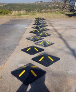 Speed Bumps - Rubber - Square - Yellow Stripes - 1M - SXS401PM