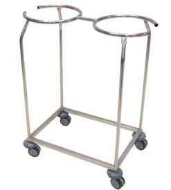 Mobile Double Bowl Stand _ Epoxy Powder Coated Throughout