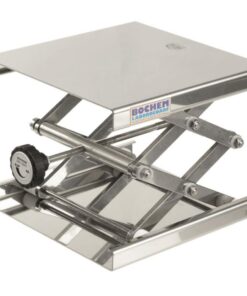 BOCHEM Lab-Jack, 18/10 Stainless Steel 240 x 240 mm, with Adjusting Wheel