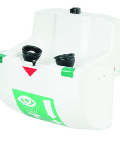 B-Safety Eye/Face Wash Unit PremiumLine with Bowl and Lid, Wall Mounted, Exposed Pipework 20L/MIN