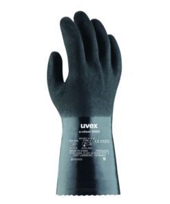 Uvex Protective Gloves U-Chem 3100 Black, 30 mm with Cuff, Size 10 Nitrile-Rubber, Pack of 1 Box á 10 Pairs