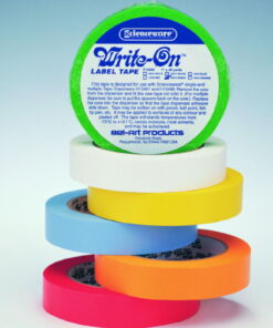 Bel-Art Adhesive Tapes, White 25.4 mm, Length 54.6 m, Write-On