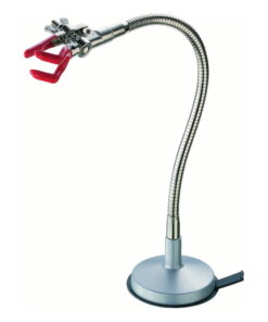 Usbeck Flexible Stand with Round Clamp, 12–25 mm, Nickel-Plated, Plastic-Coated