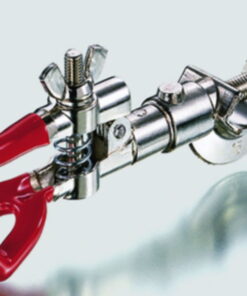 Carl Friedrich Usbeck Burette Clamp with Socket for 1 Burette Nickel Plated Plastic Coated