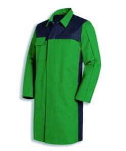 Uvex Men’s Laboratory Coat, Size 106/110, Green, 65% Cotton, 35% PE, 1/1 Arm with Snaps, Type 16283
