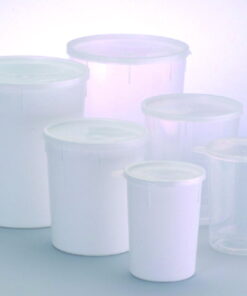 Beaker 1000 ml, PP, natur with closure, for irradiation single, graduated