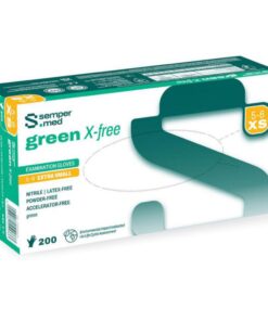 Disposable Gloves size XS Sempermed® SM green X-free, nitrile, powder free, pack of 200