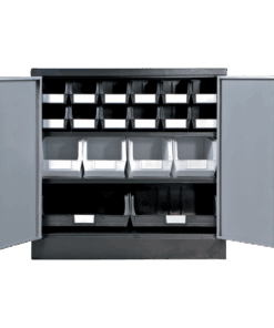 Black & Silver – Linbin ® Storage Bin Half Size Cabinet Kit