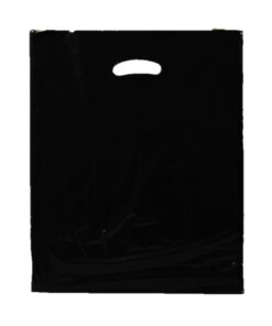 Black Plastic Carrier Bags (460+40x380mm)(500 Units)