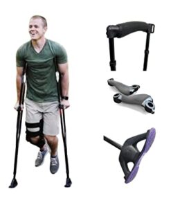dynamo sport swings lightweight crutches are the best for recovery. big shock-resistant grippy feet give you confidence & comfort. anti-slip back